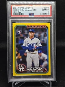 Actualización Topps 2024 Yoshinobu Yamamoto RC debut amarillo PSA 10. #US149. - Imagen 1 de 2