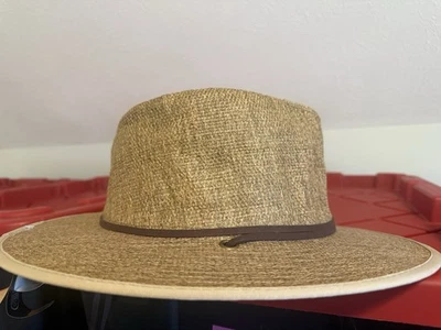 SCALA-Dorfman Pacific Hombres L PANAMÁ FEDORA Toyo SOMBRERO SAFARI SOMBREADO PARA EL SOL Banda de Gamuza Foto 1 de 4