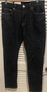 H&M Mens Jeans Dark Blue Slim Fit 32x32 - Picture 1 of 5