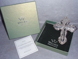 2010 Wallace 15th Grand Baroque Cross Sterling Silver Christmas Ornament Pendant - Picture 1 of 2