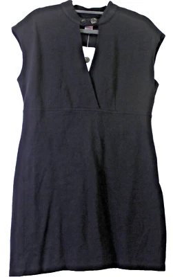 Cynthia Steffe Women Dress Size 10 Black Cotton Empire Waist Peekaboo Front NWT - Image 1 of 4