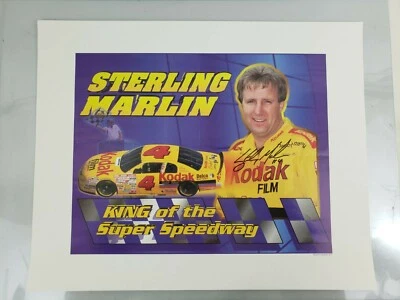 斯特林·马林手工签名亲笔签名纳斯卡赛车16x20照片印刷海报 — 第 1/4 张图片