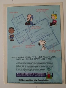 Metropolitan Life Foundation 1994 MetLife Snoopy Charlie Brown anuncio de colección - Imagen 1 de 1