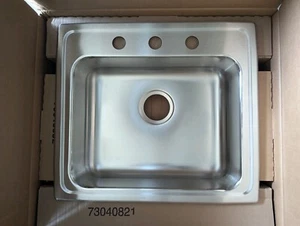 JUST Mfg Stainless Steel SLADA1921A553-J , Drop In Sink 22" X 19 1/2" X 5 1/2" - Picture 1 of 6