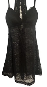 **Gilligan & Omalley** BLACK Lace Wireless Babydoll Lingerie SIZE XS - Picture 1 of 10