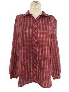 Radishes & Roses Vintage Plaid Button Down Shirt Womens Size 13 - Picture 1 of 9