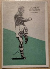 Johnny Summers Charlton Ath (V)  #9 Master Vending Cardmaster Football Tips 1958