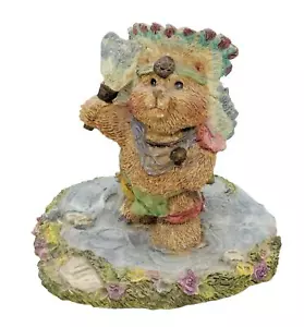 Pow Wow Bears Rainmaking Beauchamp Studio Limited Edition Resin 3.5" Figurine - Picture 1 of 6