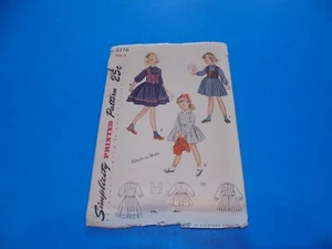 VTG 1950s Simplicity Sewing Pattern 3316 Girls Dress & Weskit Size 6 - Picture 1 of 3