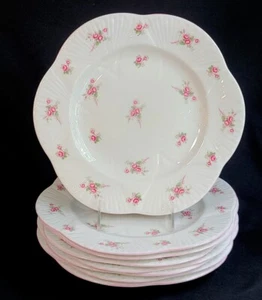 4 Speiseteller 10 3/4" Shelley England Braut Rose zierliche Form England - Bild 1 von 3