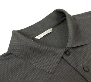 Camisa polo de golf Cutter & Buck Pima de algodón para hombre M negra a rayas bordada PERÚ - Imagen 1 de 15