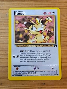 Pokémon TCG Meowth Team Rocket Set 62/82 Common Unlimited LP WOTC. - Picture 1 of 2