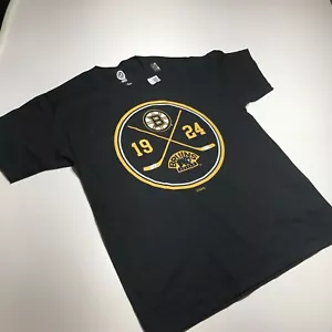 NHL Official Boston Bruins Ice Hocky Team Graphic Black T-Shirt Size Large NWT - Picture 1 of 13