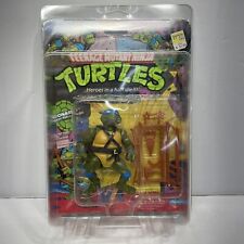 Playmates 1988 TMNT Ninja Turtles Soft Head LEONARDO 10-Back  MOC w  Case