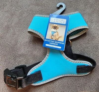 Новый с Ярлыками синий повседневный собаки отражательный неопреновый ремень XS (размер груди 11-13») - Изображение 1 из 4