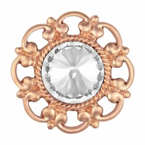 Broches de presión de jengibre Bliss oro rosa broche de presión transparente - Imagen 1 de 1