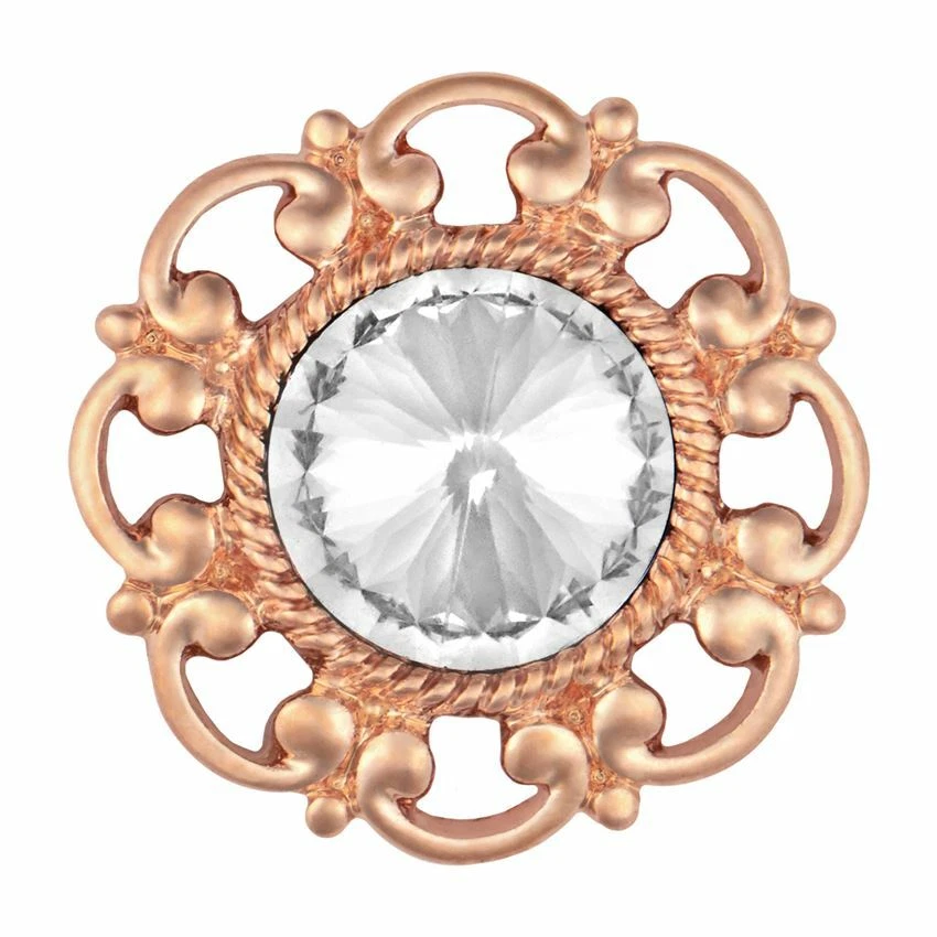 Broches de presión de jengibre Bliss oro rosa broche de presión transparente Foto 1 de 1