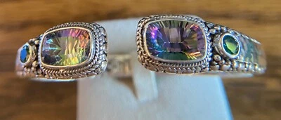 Sarda, Hermosa, Cuarzo “Alas de Dragón” y 925 Punta a Punta Pulsera - 6.0 y 6.5” Foto 1 de 4