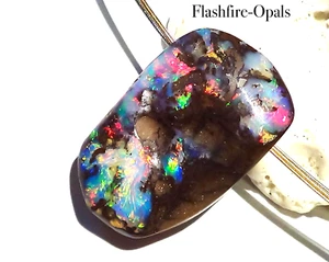 98,7 ct. EDEL GEM Boulder Opal Anhänger ROT-GRÜN-BLAU Flashfire-Opals - Bild 1 von 9