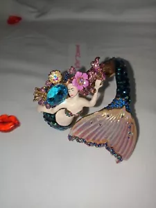 New Betsey Johnson Mermaid Hinged Bangle Bracelet NWT $125 - Picture 1 of 3