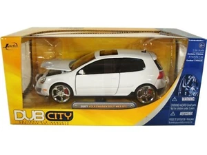 WOW EXTREMELY RARE Volkswagen Golf Mk.5 GTi Tuning 2007 White 1:24 Jada - Picture 1 of 2