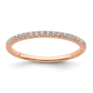 14K Rose Gold Lab Grown Diamond Wedding Band Ring Size 7 for Women 1.4 gram - Picture 1 of 6