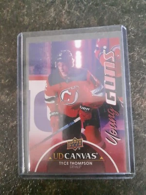 2021-22 Upper Deck Series 1 Young Guns Canvas Tyce Thompson YG RC Card# C96 - Image 1 of 2