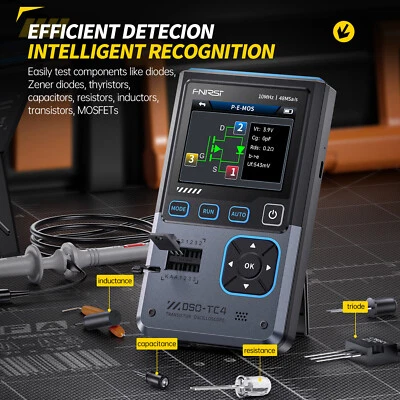 FNIRSI DSO-TC4 3-in-1 10MHz Oscilloscope Signal Generator Transistor Detection - Image 1 of 4