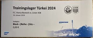 Ticket / Eintrittskarte FC Hansa Rostock - Linzer ASK 10.01.2024 in Belek