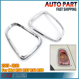 For Mini Cooper R56 R57 R58 R59 2007-2013 Chrome Pair Rear Tail Light Cover Trim - Picture 1 of 8
