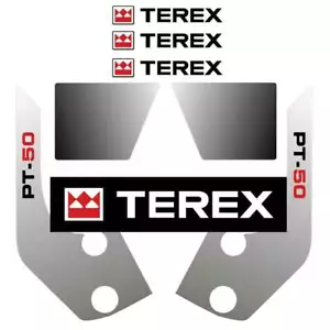 Terex PT50 Decals Sticker - New Repro Decal Kit for tracked loader - Foto 1 di 1