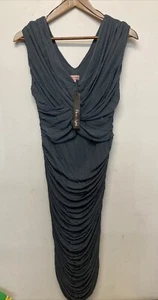Phase Eight grey stretchy ruched evening party dress size 14 - Picture 1 of 5
