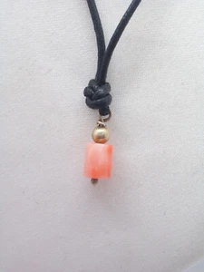 Silver Pendant 925 With Branch Of Coral Pink Natural - Charm Pendant - Picture 1 of 5