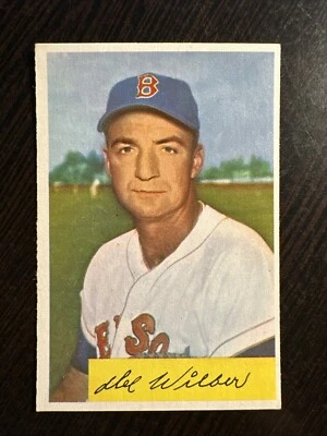 1954 BOWMAN #178 DEL WILBER BOSTON RED SOX EX *Hot Corner Vintage* - Image 1 of 2