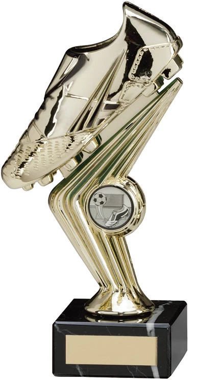 LÜCK POKALE Pokal Fußball Aufsteller Fußballschuh inkl.Gravur und Emblem