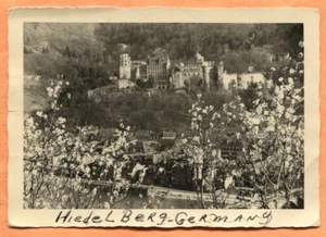 Heidelberg Deutschland Schloss & Stadt Echtfoto Postkarte 1952 - Bild 1 von 3