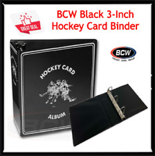 2 BCW 3 Inch Black Hockey Card Collector D-ring Binders Albums
