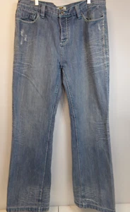 Antik Denim Jeans Mens 36x32 Light Wash Embroidered Back Pockets Distressed - Picture 1 of 11