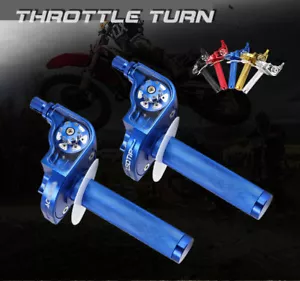 CNC Aluminum 7/8" Motorcycle Accelerator Throttle Grips Quick Twister Motorbike - Picture 1 of 9