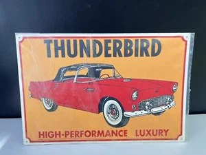 NOS! '55 Ford Thunderbird Blechschild "High Performance Luxury" 12" x 18" - Bild 1 von 8