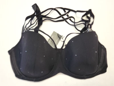 Marlies dekers 黑色文胸钢圈薄垫全新 36E 码 — 第 1/4 张图片