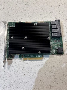 LSI SAS9300-16i 12Gb/s PCIe HBA RAID Controller + 3x SFF-8643 to 4x SATA Cables - Zdjęcie 1 z 3