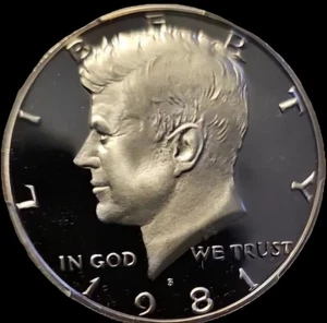 1981-S Kennedy Half Dollar Type 1 PR69 DCAM PCGS Blue Label - Bild 1 von 4