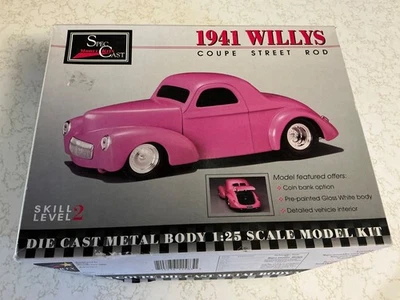 SPEC CAST 1941 WILLYS Coupe Street Rod. DIE CAST METAL BODY. 1:25. #94000. - Image 1 of 4