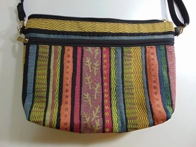 Vtg Danny K Beverly Hills Tapestry Crossbody Bag Shoulder Bag Multi Color Boho - Image 1 of 4