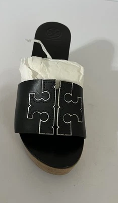 Tory Burch Ines Wooden Wedge Slides Sandals Women's Size 7.5 - Image 1 of 4