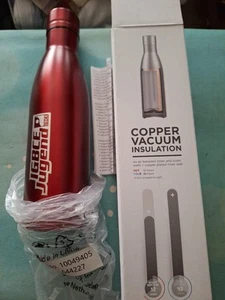 Copper vacuum insulated bottle, Avenue, with IGBCE logo - Red - Bild 1 von 3