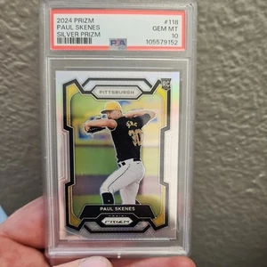 2024 Panini Prizm - Silver Prizm #118 Paul Skenes (RC) PSA 10! Pirates 🔥 - Picture 1 of 2