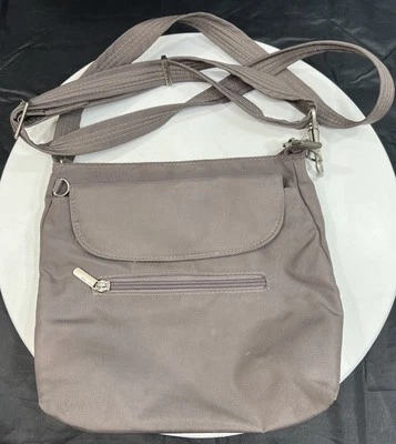 TRAVELON Clásico Antirrobo Pequeño Bolso de Mano Hombro Cartera de Viaje Nuez moscada A Medida Foto 1 de 4