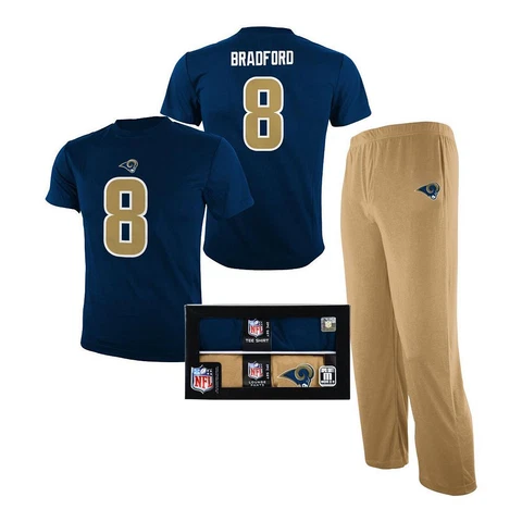 ($50) St Louis Rams SAM BRADFORD nfl Pajama Jersey Set YOUTH KIDS BOYS m-medium Cover